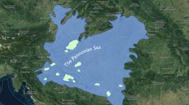 Rough map of the extent of the Pannonian Sea