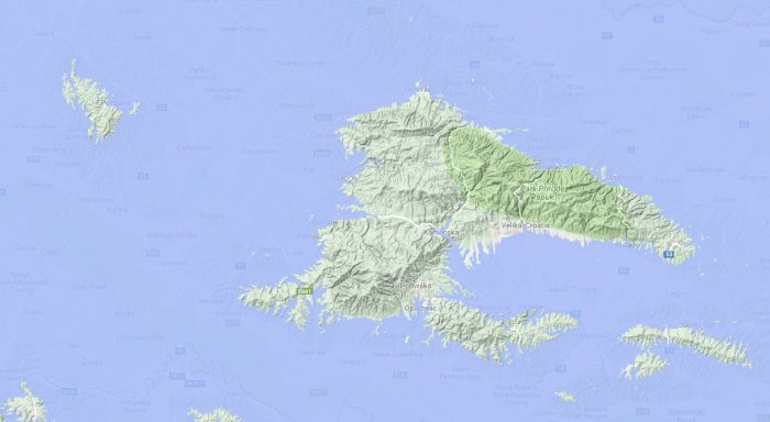 Simulated view of "Slavonian islands" in Croatia - Islands of Papuk, Dilj and Moslavacka gora