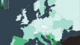 Unemployment rates in Europe - a blank map