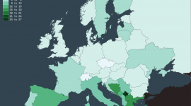 Unemployment rates in Europe - a blank map