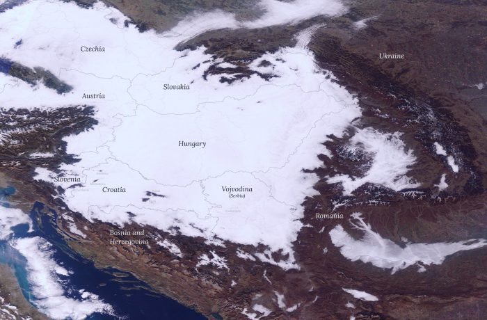 Mountain tops above fog resemble ancient Pannonian Sea islands