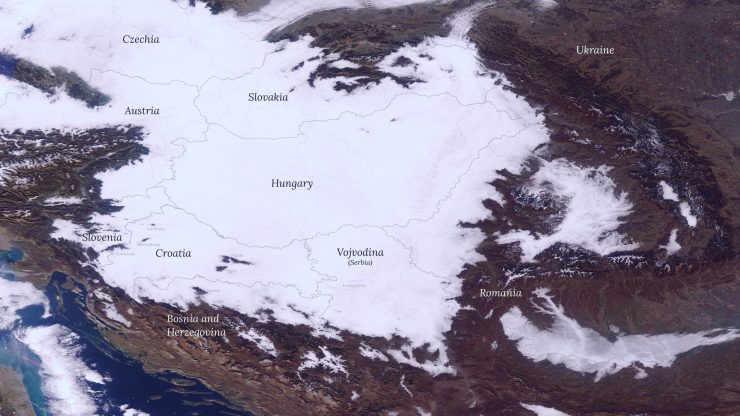 Mountain tops above fog resemble ancient Pannonian Sea islands