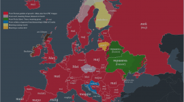 The word "May" in different languages of Europe - based on etymology.