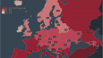 Karta Europe s prikazanim najvišim temperaturnim rekordima za svaku zemlju