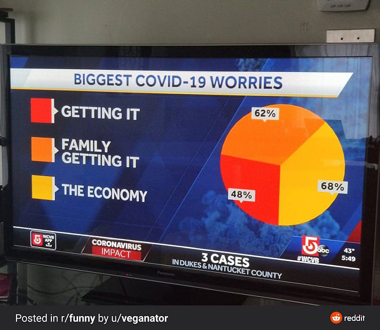 Biggest COVID-19 worries pie chart issues
